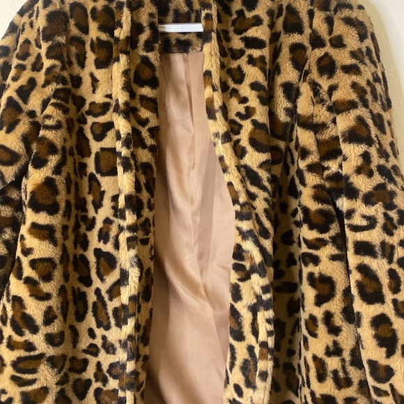 Leopard Open Front Coat - Picture 3 of 4